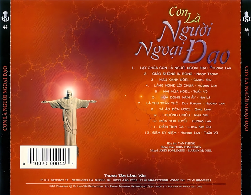 Làng Văn CD044 – Con Là Người Ngoại Đạo (1989) (Back)