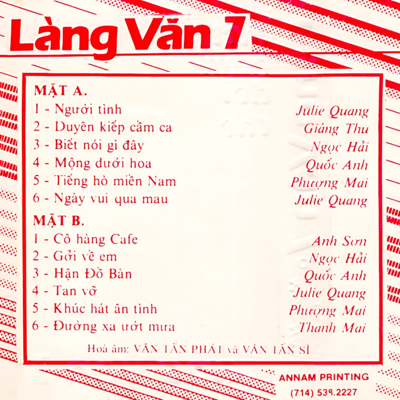 Làng Văn 7 – Một Năm Đợi Chờ (1984) (Back)