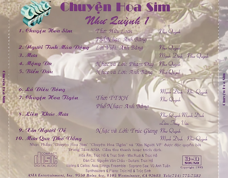 AsiaCD074 – Chuyện Hoa Sim (1995) (Back)